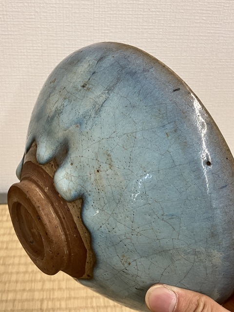 古玩陶瓷天藍釉紫紅斑鈞窯碗拍賣，當前價格50000元