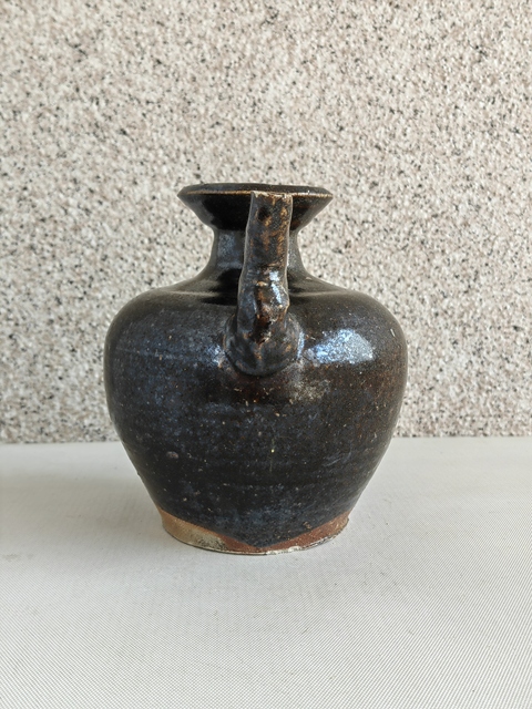 古玩陶瓷黑釉執壺拍賣,當前價格680元