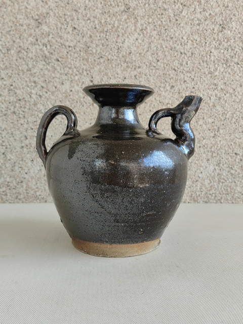 古玩陶瓷黑釉執壺拍賣,當前價格680元