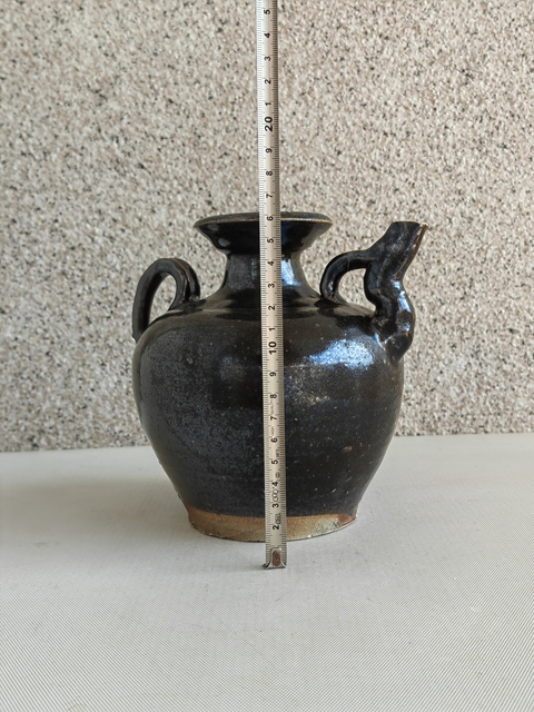 古玩陶瓷黑釉執壺拍賣,當前價格680元