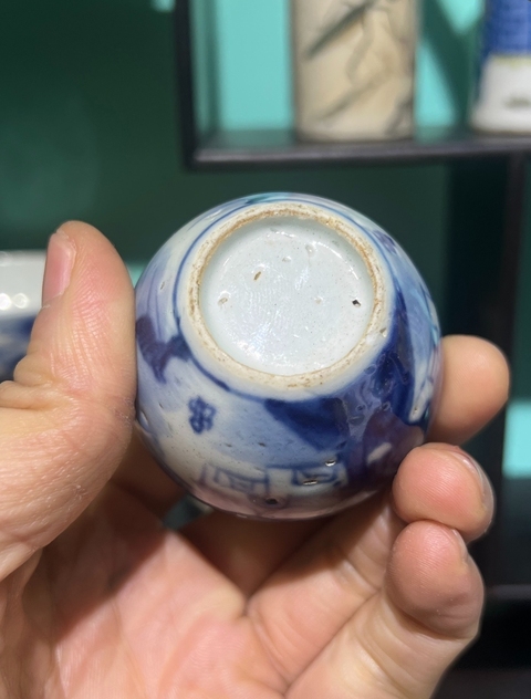 古玩陶瓷山水紋青花水盂拍賣,當(dāng)前價(jià)格1800元