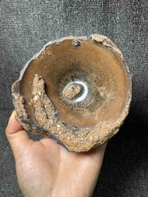 古玩陶瓷南宋紫口鐵胎建窯兔毫盞標本拍賣，當前價格99元