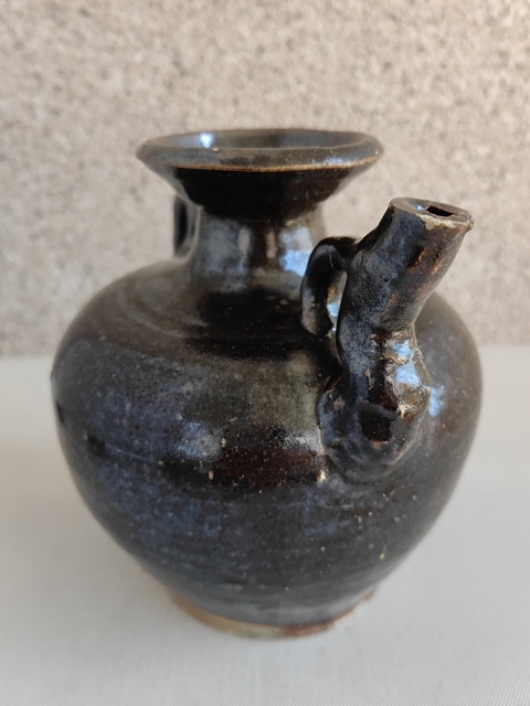 古玩陶瓷黑釉執壺拍賣,當前價格680元
