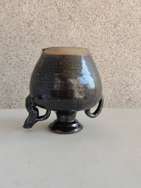 古玩陶瓷黑釉執壺拍賣,當前價格680元