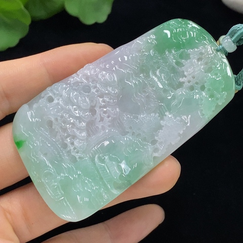 古玩玉器天然翡翠山水玉墜(帶翡翠鑒定證書)拍賣,當(dāng)前價(jià)格4500元