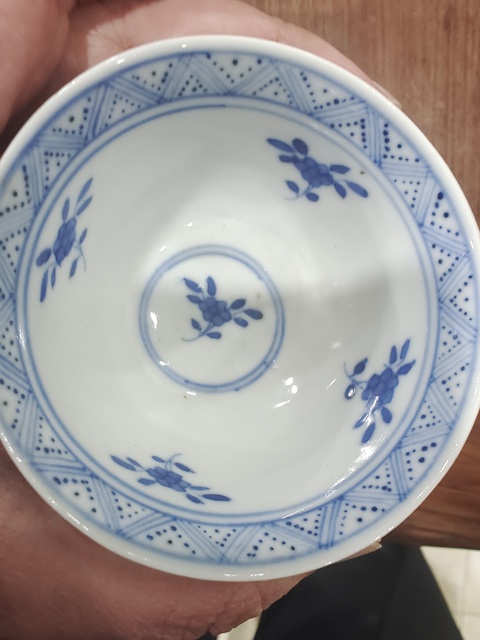 古玩陶瓷晚清青花狩獵圖主人杯拍賣,當前價格2600元