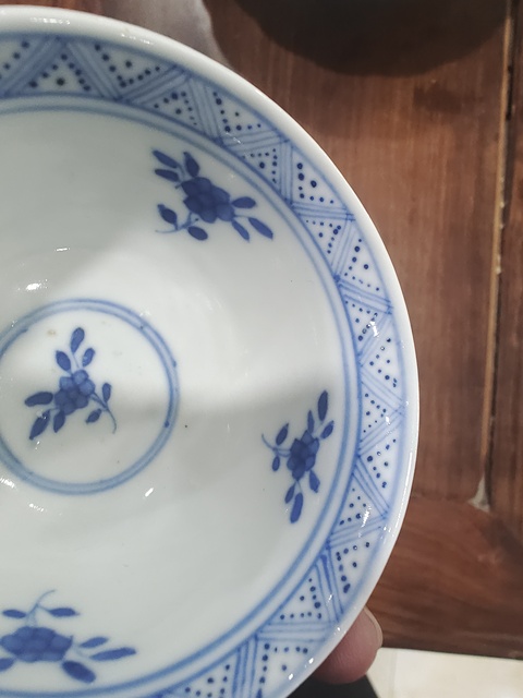 古玩陶瓷晚清青花狩獵圖主人杯拍賣,當前價格2600元