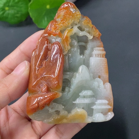 古玩玉器天然紅翡擺件把件(帶翡翠鑒定證書)拍賣，當(dāng)前價(jià)格1500元
