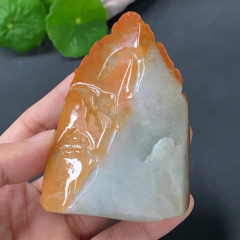 古玩玉器天然紅翡擺件把件(帶翡翠鑒定證書)拍賣，當(dāng)前價(jià)格1500元
