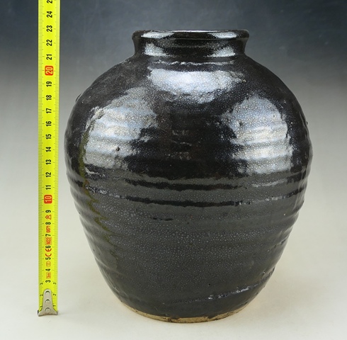 古玩陶瓷明末清初·黑釉油滴罐(真油滴滿天星)拍賣,當(dāng)前價格200元