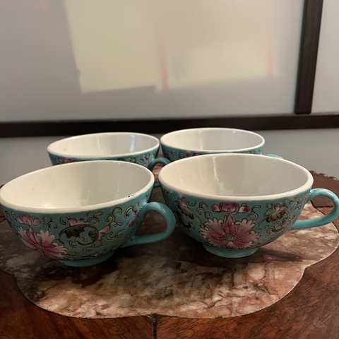 古玩陶瓷福壽紋執(zhí)杯真品鑒賞圖