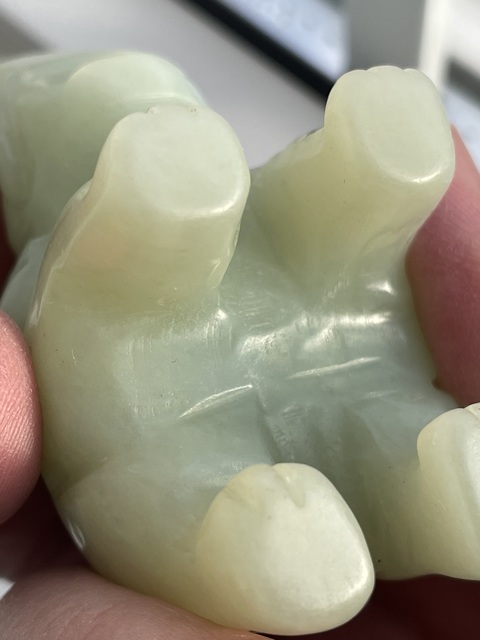 古玩玉器岫玉雕“大象”擺件真品鑒賞圖