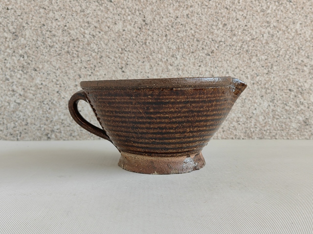 古玩陶瓷褐釉碾茶器拍賣,當前價格398元