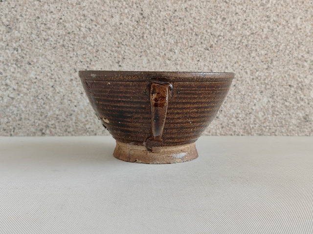 古玩陶瓷褐釉碾茶器拍賣,當前價格398元