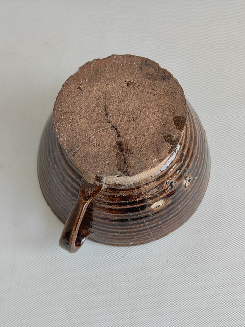 古玩陶瓷褐釉碾茶器拍賣,當前價格398元