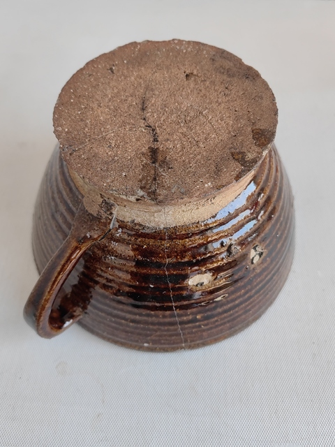 古玩陶瓷褐釉碾茶器拍賣,當前價格398元