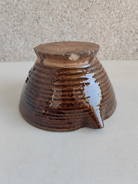 古玩陶瓷褐釉碾茶器拍賣,當前價格398元