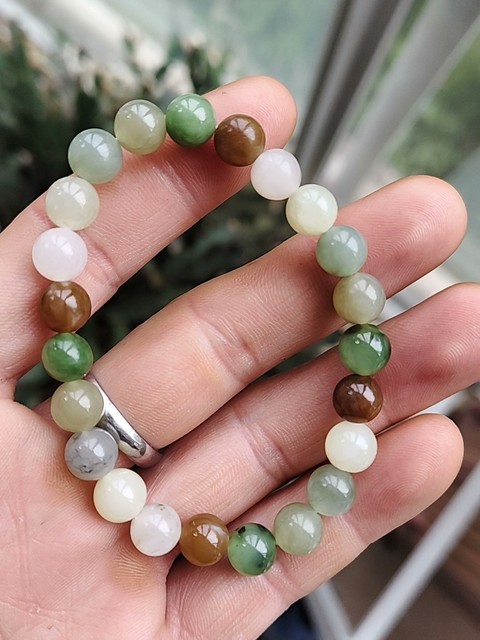 古玩玉器天然翡翠珠串拍賣，當(dāng)前價格360元