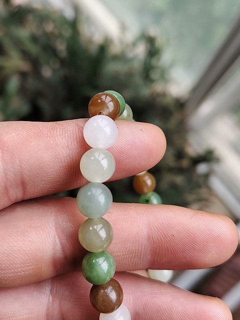 古玩玉器天然翡翠珠串拍賣，當(dāng)前價格360元