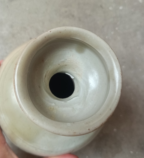 古玩陶瓷宋代將樂窯青釉拿手尊拍賣，當前價格12800元