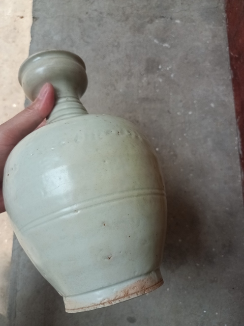 古玩陶瓷宋代將樂窯青釉拿手尊拍賣，當前價格12800元