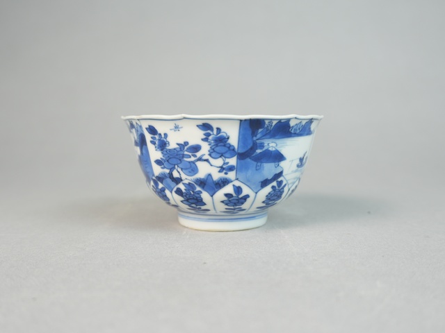 古玩陶瓷康熙青花山水茶碗拍賣，當前價格3000元