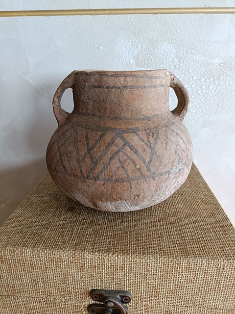 古玩陶瓷罕見珍品文化期馬廠彩繪雙耳罐拍賣，當前價格2980元