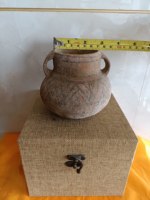 古玩陶瓷罕見珍品文化期馬廠彩繪雙耳罐拍賣，當前價格2980元