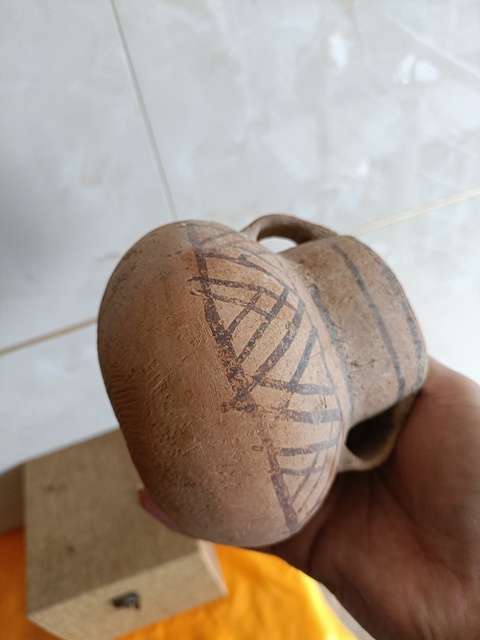 古玩陶瓷罕見珍品文化期馬廠彩繪雙耳罐拍賣，當前價格2980元