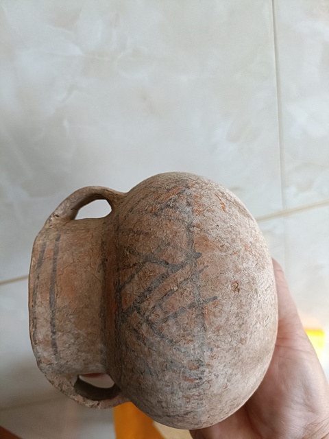 古玩陶瓷罕見珍品文化期馬廠彩繪雙耳罐拍賣，當前價格2980元