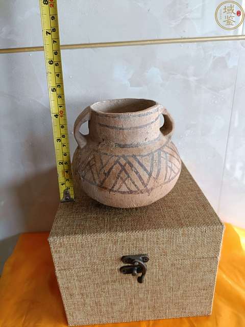 古玩陶瓷館藏級珍品文化期馬家窯彩繪雙耳罐拍賣，當前價格5800元