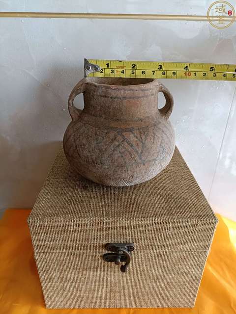 古玩陶瓷館藏級珍品文化期馬家窯彩繪雙耳罐拍賣，當前價格5800元