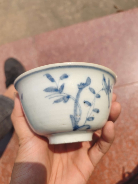 古玩陶瓷青花花鳥紋杯真品鑒賞圖