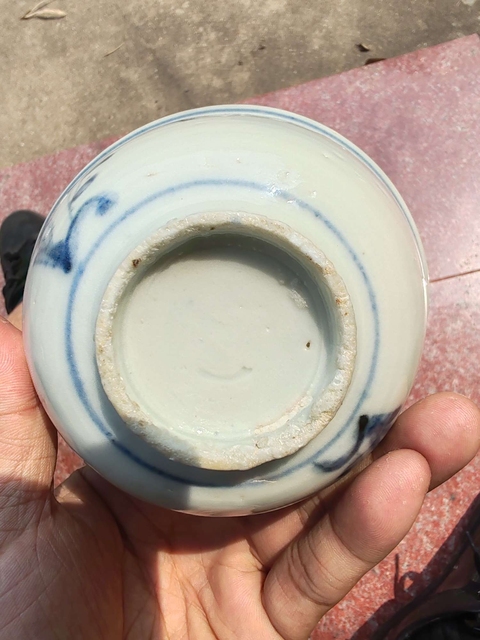 古玩陶瓷青花花鳥紋杯真品鑒賞圖