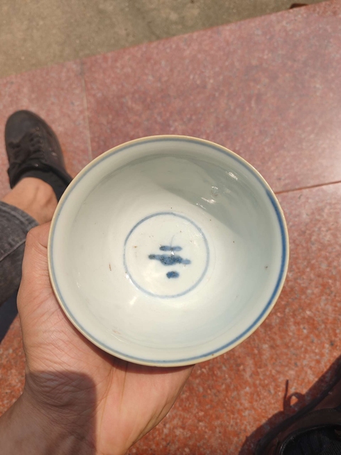 古玩陶瓷青花花鳥紋杯真品鑒賞圖