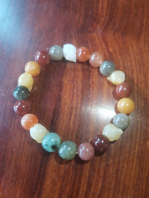 古玩玉器天然翡翠珠串拍賣,當前價格480元