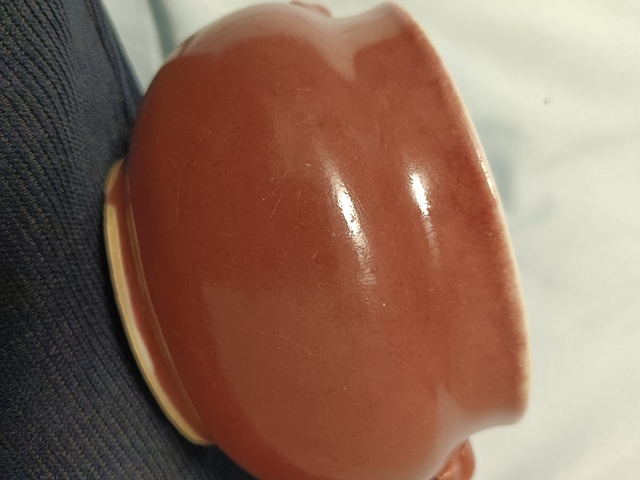 古玩陶瓷雙鋪首紅釉圈足香爐真品鑒賞圖