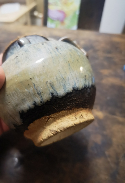 古玩陶瓷花釉執壺真品鑒賞圖