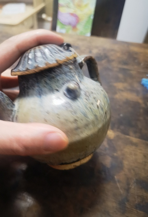 古玩陶瓷花釉執壺真品鑒賞圖