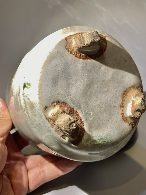 古玩陶瓷哥釉三足爐真品鑒賞圖