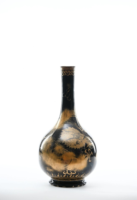 古玩陶瓷龍紋錐把瓶真品鑒賞圖