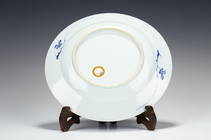 古玩陶瓷清康熙·青花西廂記人物紋折沿盤拍賣，當前價格6200元
