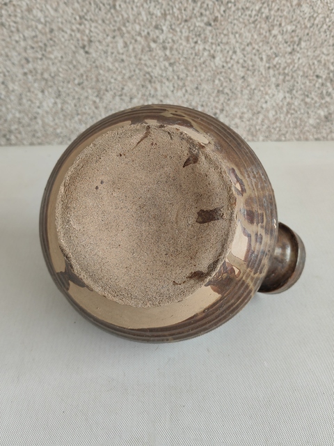 古玩陶瓷褐釉提梁壺拍賣，當前價格450元