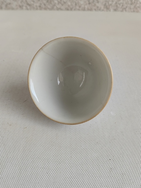 古玩陶瓷魚藻紋礬紅杯拍賣,當前價格220元