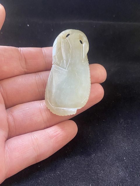古玩玉器清·和田玉雕瓜果墜真品鑒賞圖
