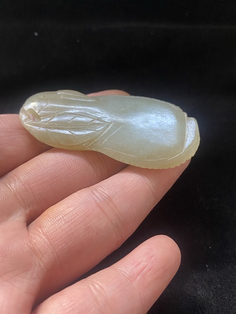古玩玉器清·和田玉雕瓜果墜真品鑒賞圖