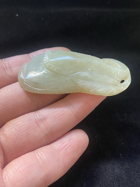 古玩玉器清·和田玉雕瓜果墜真品鑒賞圖