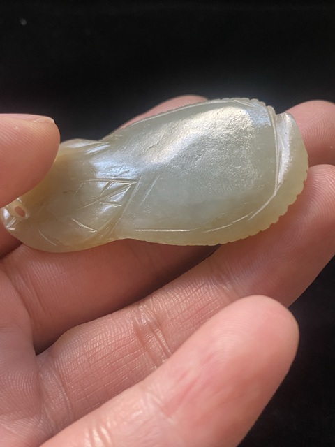 古玩玉器清·和田玉雕瓜果墜真品鑒賞圖
