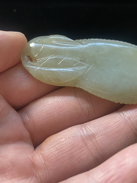 古玩玉器清·和田玉雕瓜果墜真品鑒賞圖