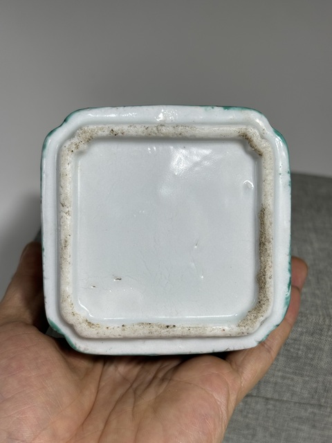 古玩陶瓷五彩水盂真品鑒賞圖